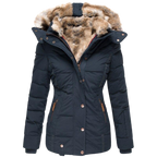 Winterjack Dames Slimfit Zacht Bontfutter Warm Comfort - Winterjas Dames