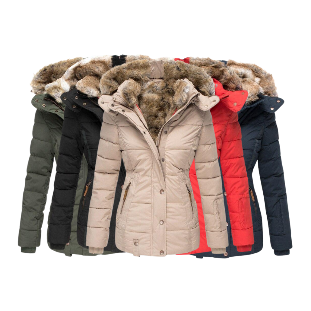 Winterjack Dames Slimfit Zacht Bontfutter Warm Comfort - Winterjas Dames