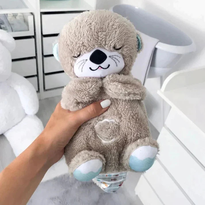 Kalmerende Otter Knuffel Zachte Pluche Nabootst Ademhaling