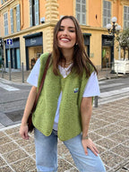 Ovelia | Trendy Wollen Bodywarmer voor Dames met Knopen 1