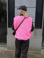 Ovelia | Trendy Wollen Bodywarmer voor Dames met Knopen 2