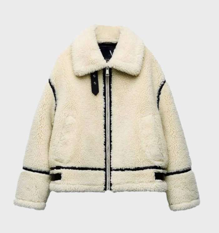 Oversized fleecejack met rits voor dames 2