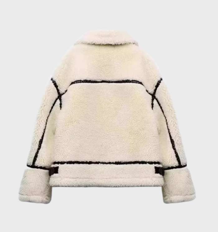 Oversized fleecejack met rits voor dames 3