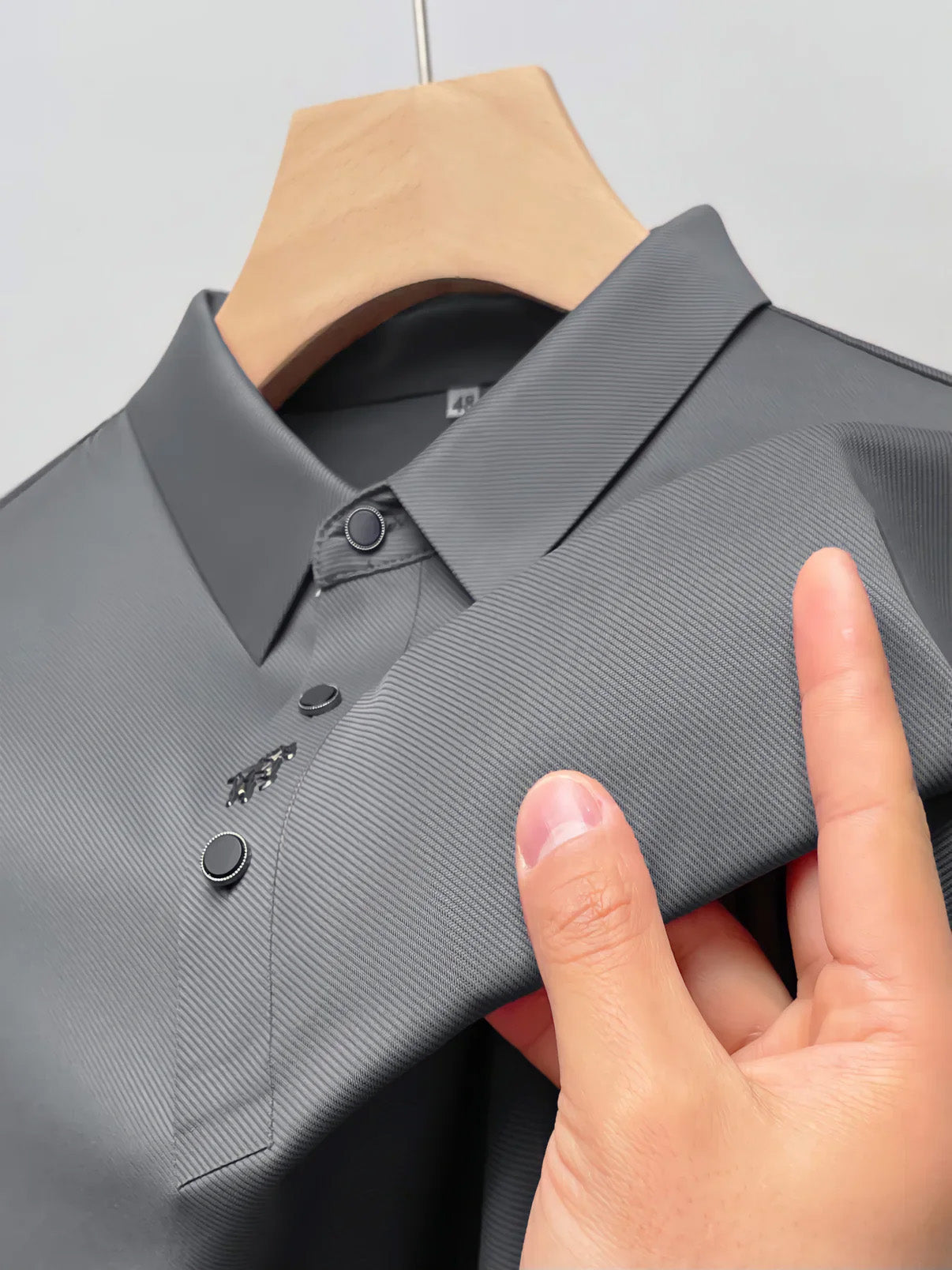 Variant image for Heren Poloshirt Blauw M Rimpelvrij Katoen Muscle Fit-41