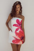 Geen Andere Liefde Bloemen Mini Jurk Voor Zomerstijl