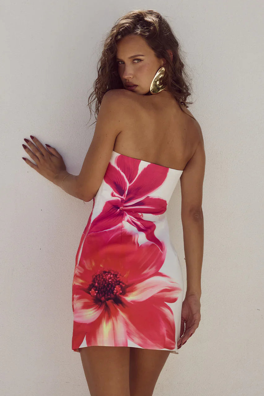 Geen Andere Liefde Bloemen Mini Jurk Voor Zomerstijl