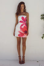 Geen Andere Liefde Bloemen Mini Jurk Voor Zomerstijl