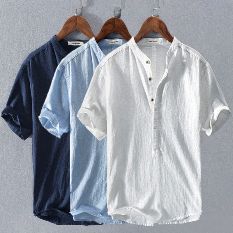 Comfortabel Zomer Shirt voor Mannen in Ademend Lichtgewicht Stof