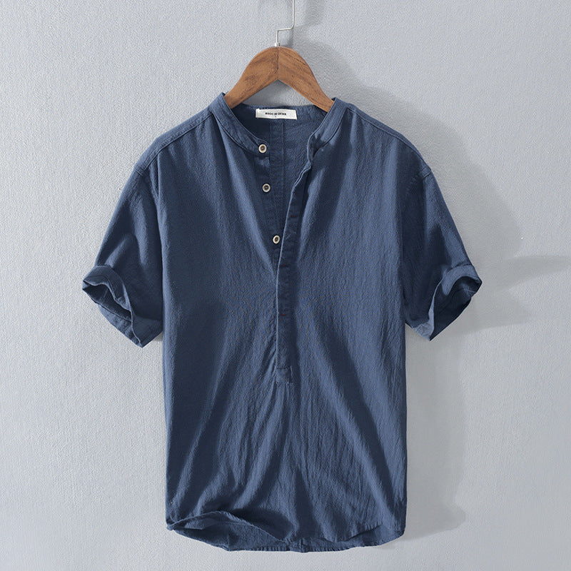Comfortabel Zomer Shirt voor Mannen in Ademend Lichtgewicht Stof