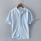 Comfortabel Zomer Shirt voor Mannen in Ademend Lichtgewicht Stof