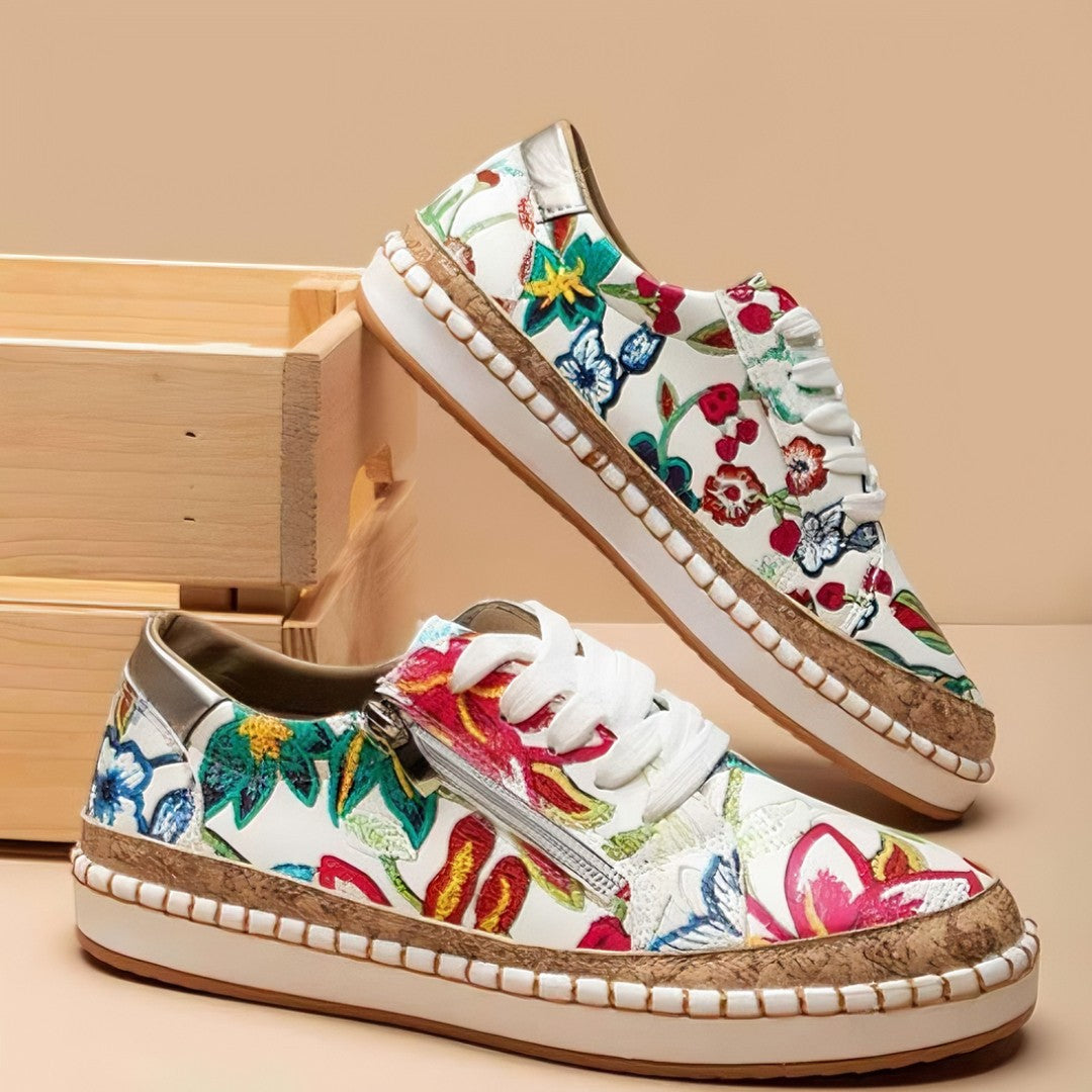 Lily Comfortabele Bloemen Sneakers