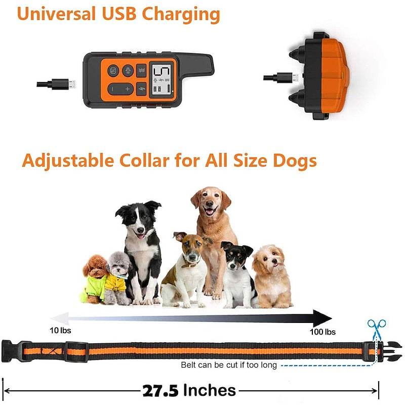 Pawfey AdvancedPro Oplaadbare Waterdichte Honden Trainingshalsband