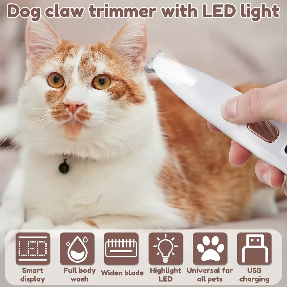 Hondpoottrimmer met LED-lamp - Draadloos en USB-oplaadbaar