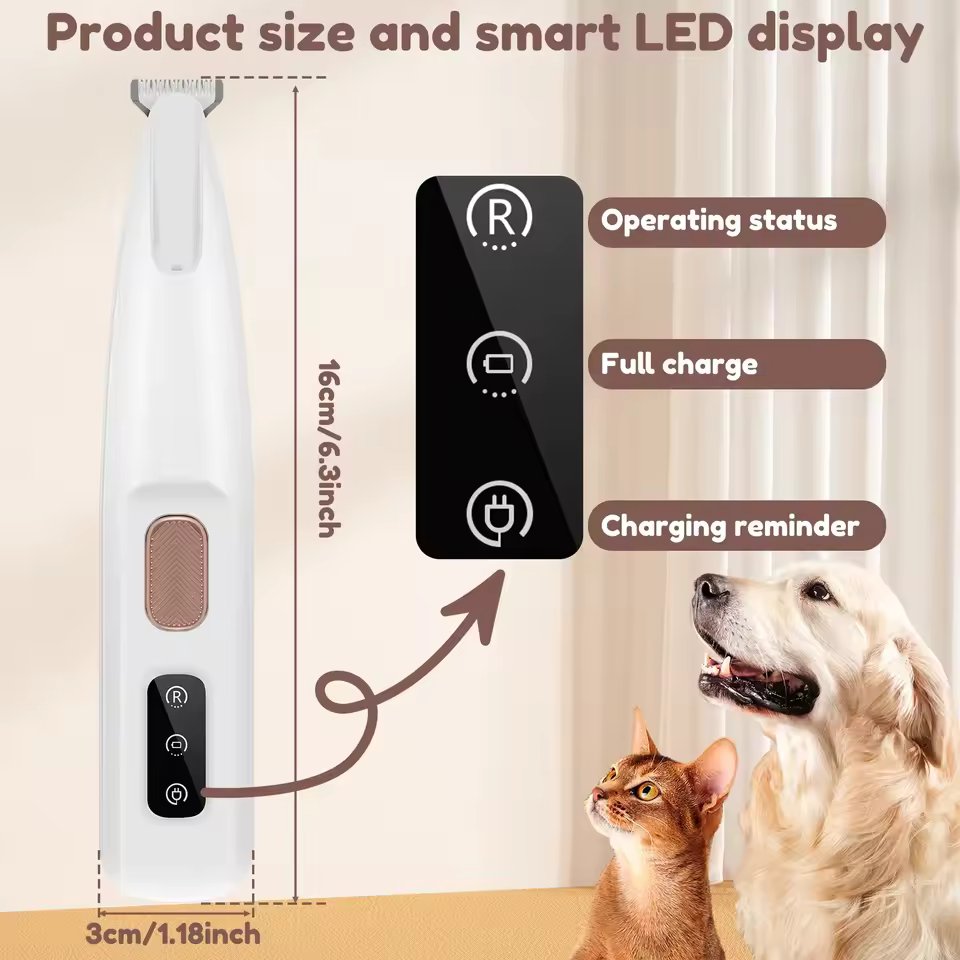 Hondpoottrimmer met LED-lamp - Draadloos en USB-oplaadbaar