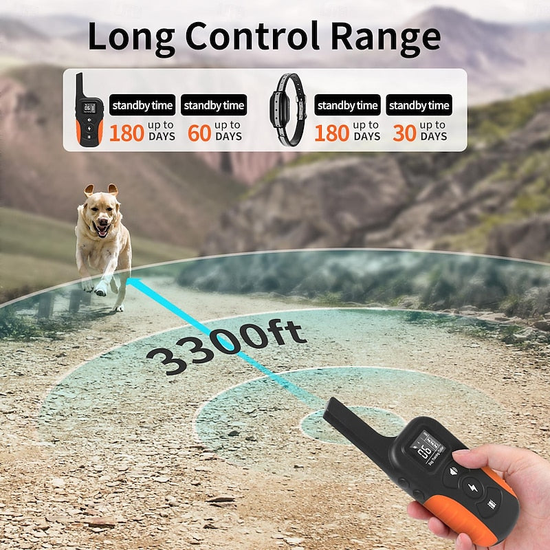 Hond Anti Blaffen Trainingshalsband met Afstandsbediening – Verstelbaar, Waterdicht, Lange Bereik