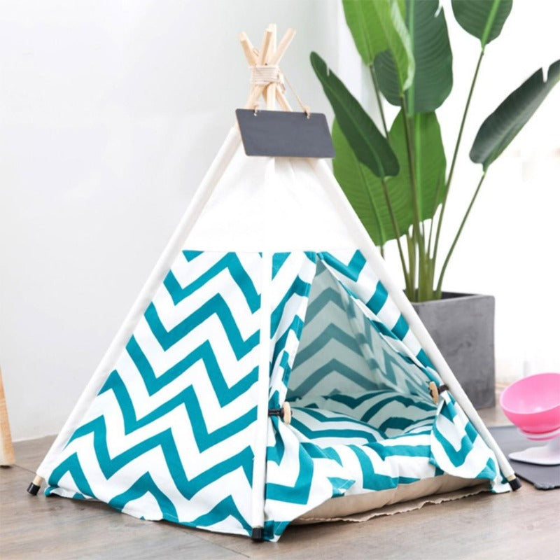 Moderne Boho Honden Teepee met Pluche Hondenbed Kussen
