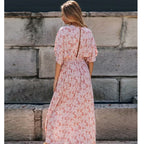 Poederroze Bohemian splitjurk 3