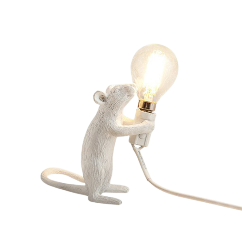 MouseCharm - Speels Art Deco Nachtlampje met Muizenbasis