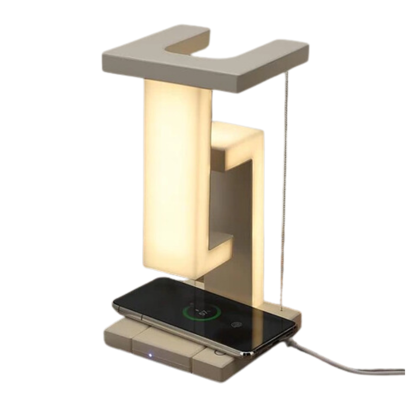 EclipseLite - Modern Zwevende Tafellamp met LED en Draadloos Opladen