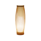 BambooSerenity – Oosterse Tafellamp van Bamboe met Warme Verlichting