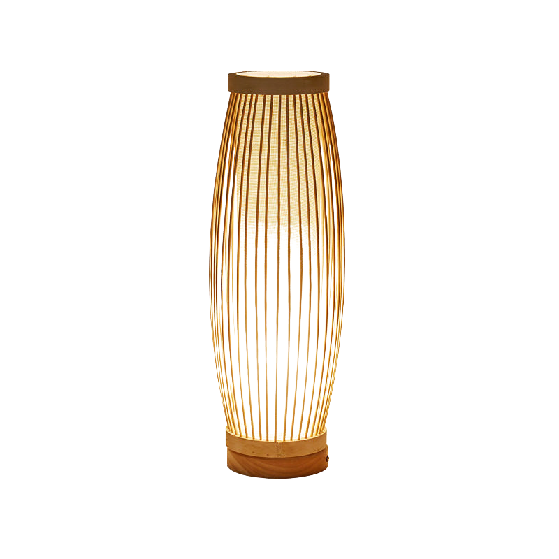 BambooSerenity – Oosterse Tafellamp van Bamboe met Warme Verlichting
