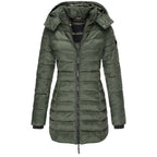 Donsjack Gevoerd Met Capuchon Voor Vrouwen Van Polyester - Winterjas Dames