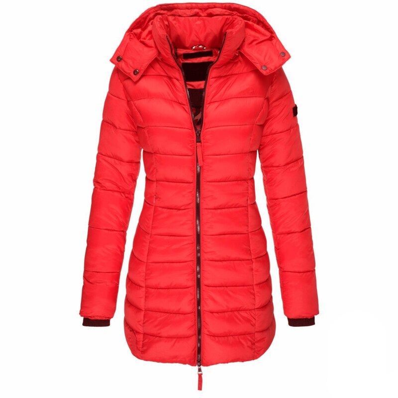 Donsjack Gevoerd Met Capuchon Voor Vrouwen Van Polyester - Winterjas Dames