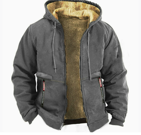 Heren Hoodie Comfortabele Warme Zip-Up Regenjas
