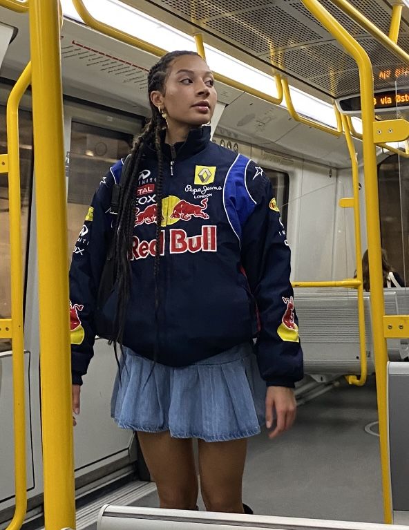 Uniseks RedBull Vintage F1 Racerjack Oversized Sportmode Jas met Streetwear Stijl voor Formule 1 Fans
