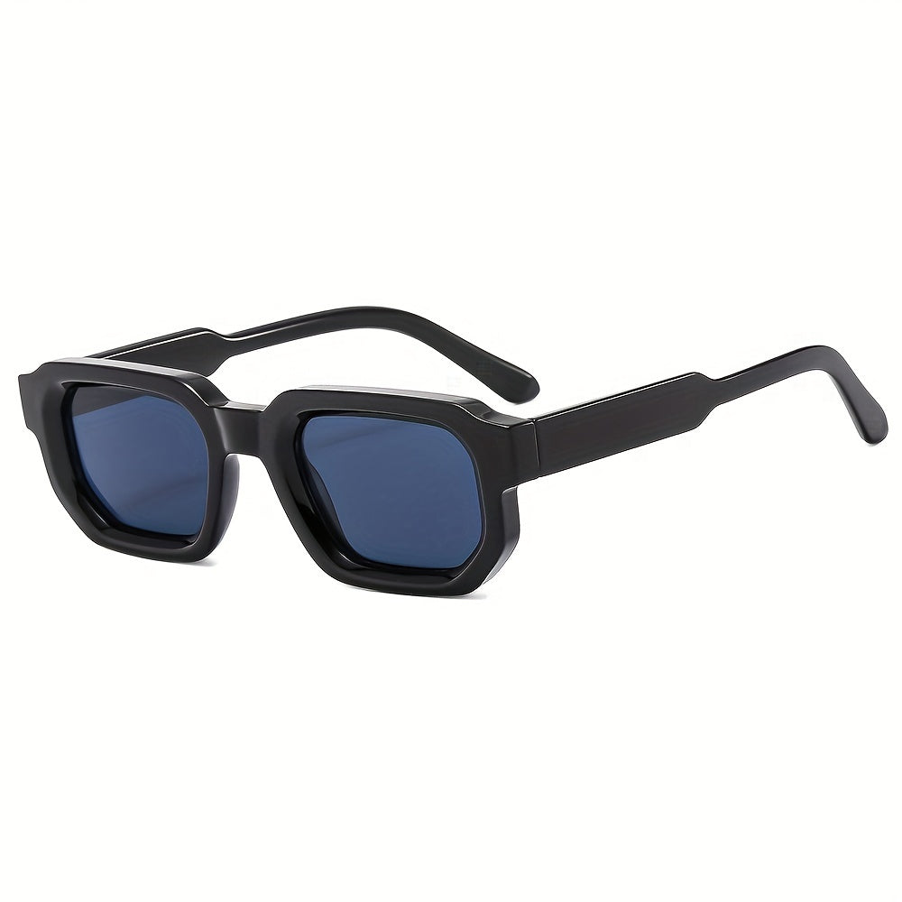 Retro Zonnebril met Vierkant Frame voor Heren - Zwart Polycarbonaat 0