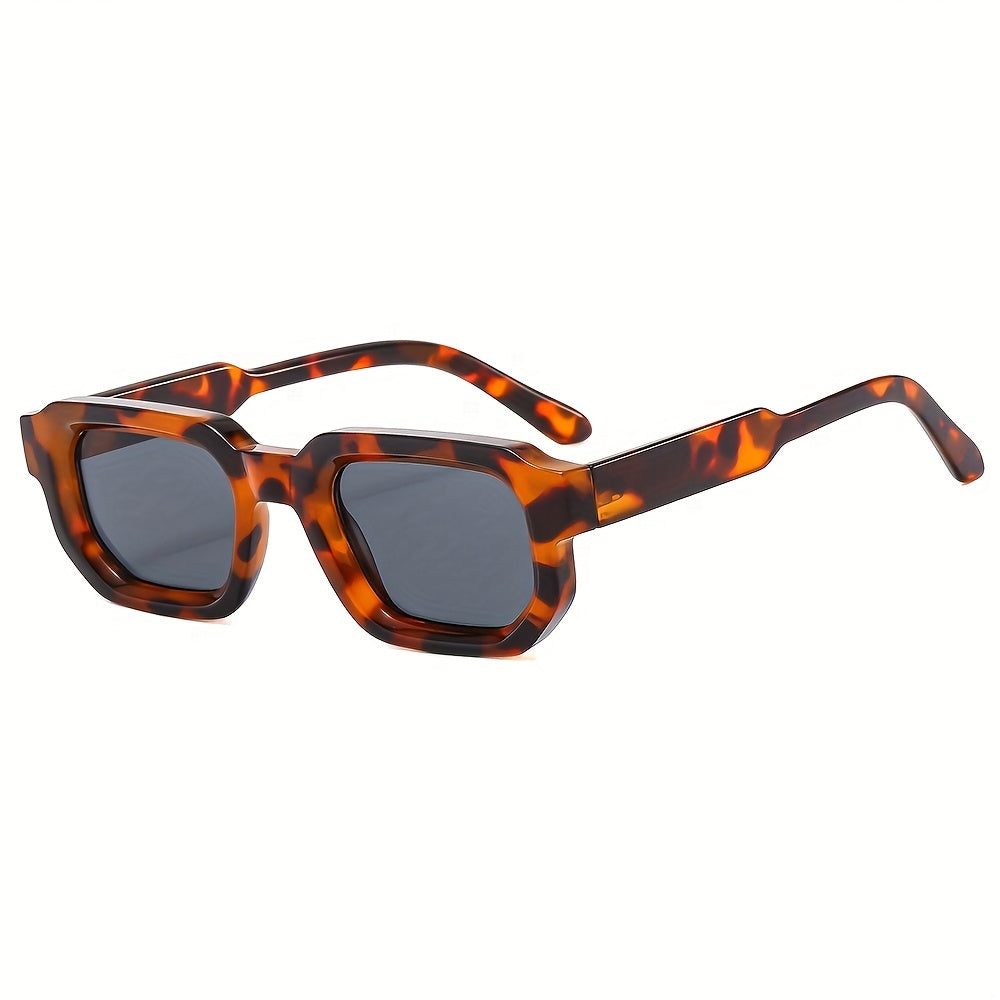 Retro Zonnebril met Vierkant Frame voor Heren - Zwart Polycarbonaat 12