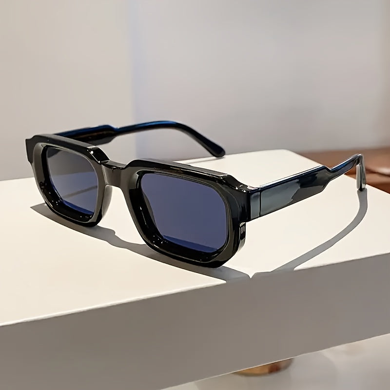 Retro Zonnebril met Vierkant Frame voor Heren - Zwart Polycarbonaat 6