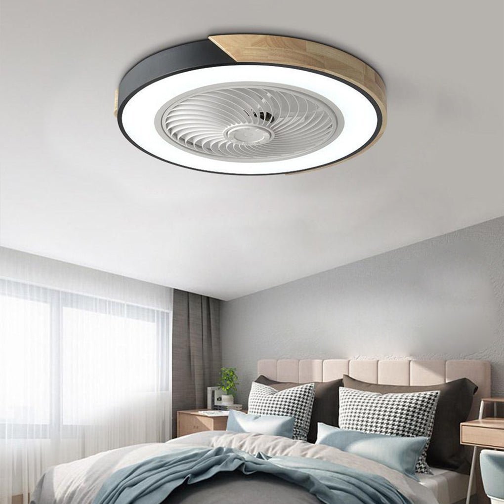 Bladloze Ventilator Led Plafondlamp Wit Met Bediening