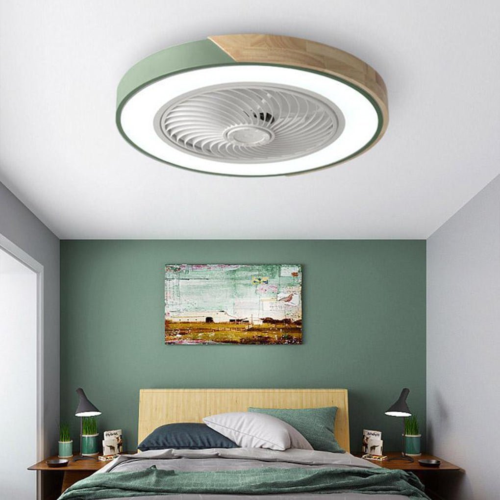 Bladloze Ventilator Led Plafondlamp Wit Met Bediening