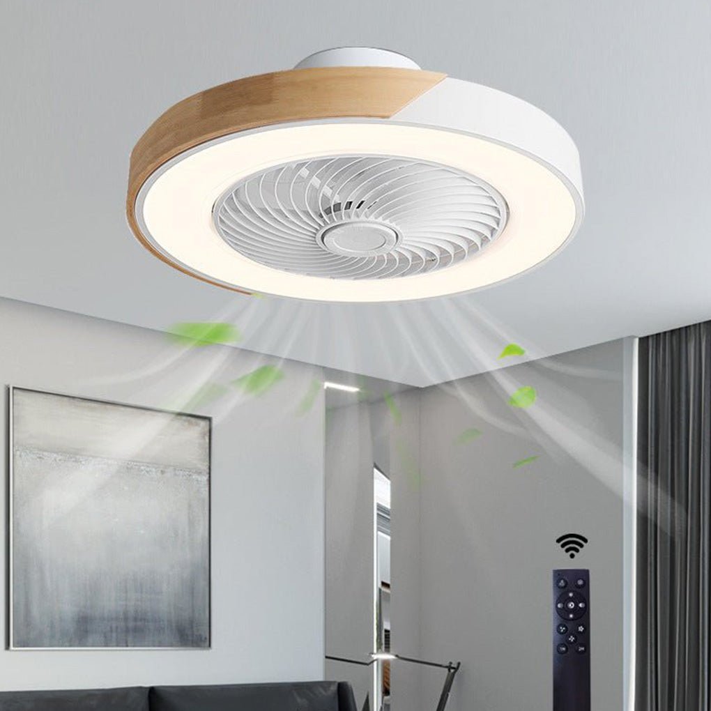 Bladloze Ventilator Led Plafondlamp Wit Met Bediening