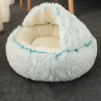 Ronde Pluche Kalmerende Honden/Katten Cave Bed
