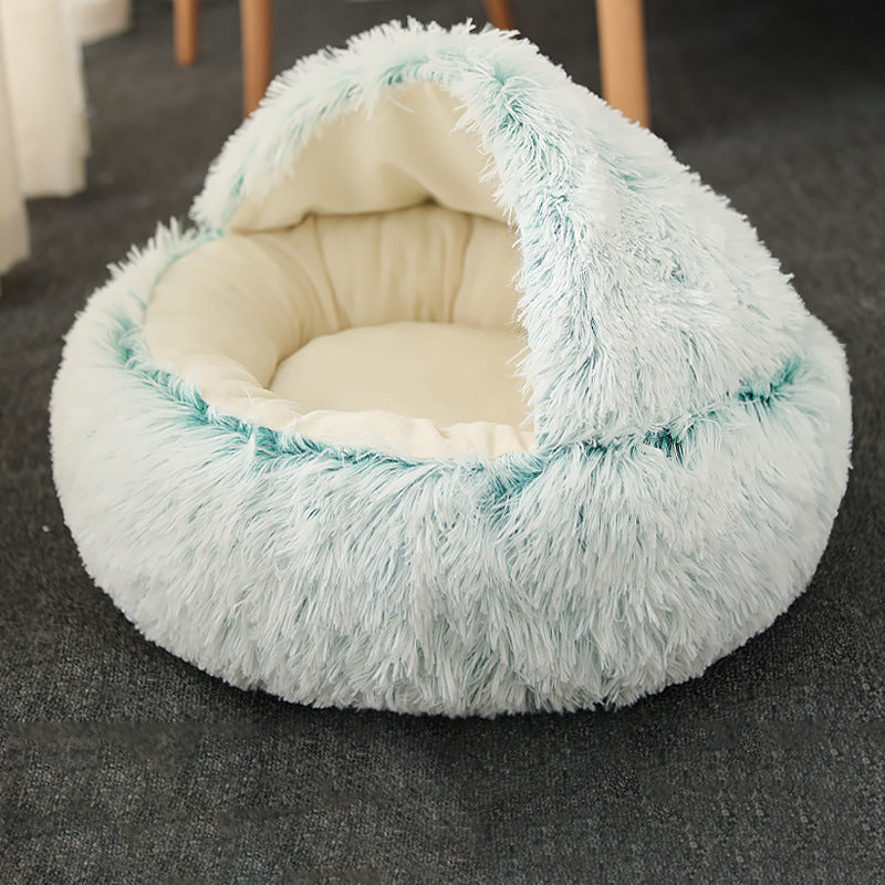 Ronde Pluche Kalmerende Honden/Katten Cave Bed