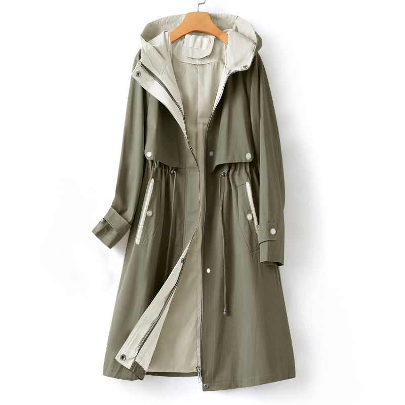 Windbreaker Dames Op Maat Met Waterafstotende Stof Blauw