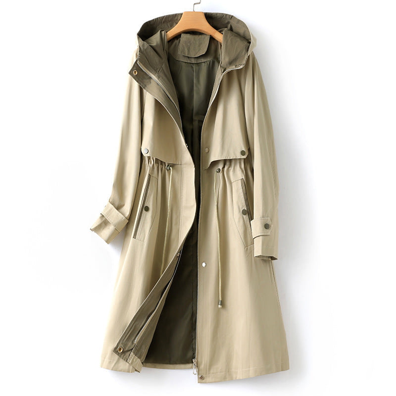 Windbreaker Dames Op Maat Met Waterafstotende Stof Blauw