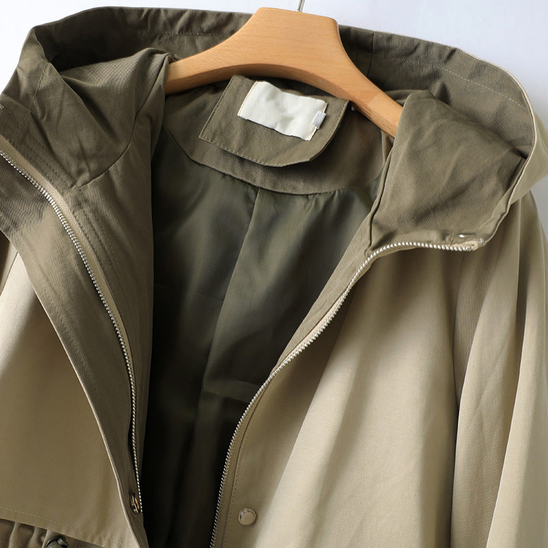 Windbreaker Dames Op Maat Met Waterafstotende Stof Blauw
