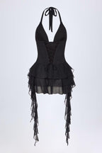 Ruffle Mesh Halterneck Bodysuit 5