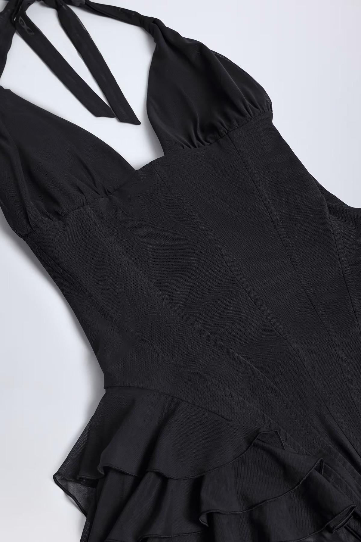 Ruffle Mesh Halterneck Bodysuit 6