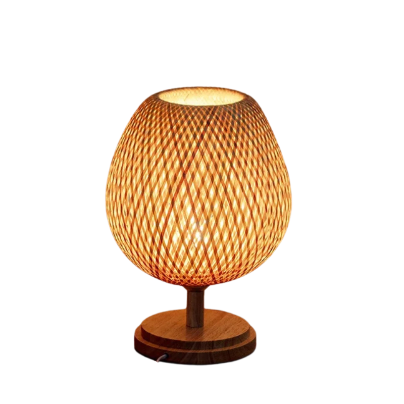 RustiekLicht Vintage Bamboe Tafellamp voor Woonkamer