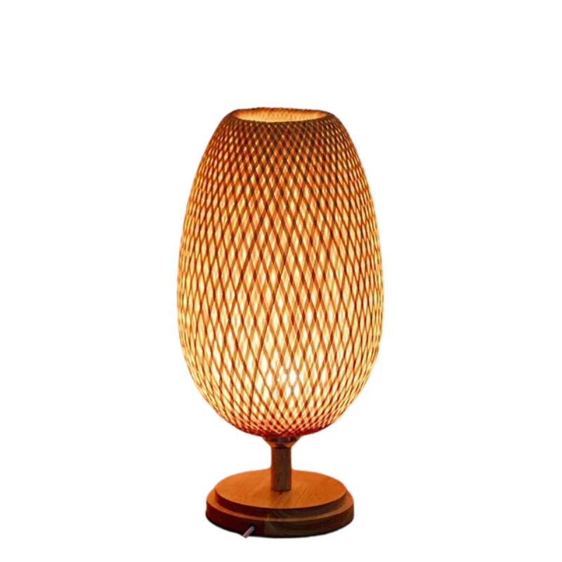 RustiekLicht Vintage Bamboe Tafellamp voor Woonkamer