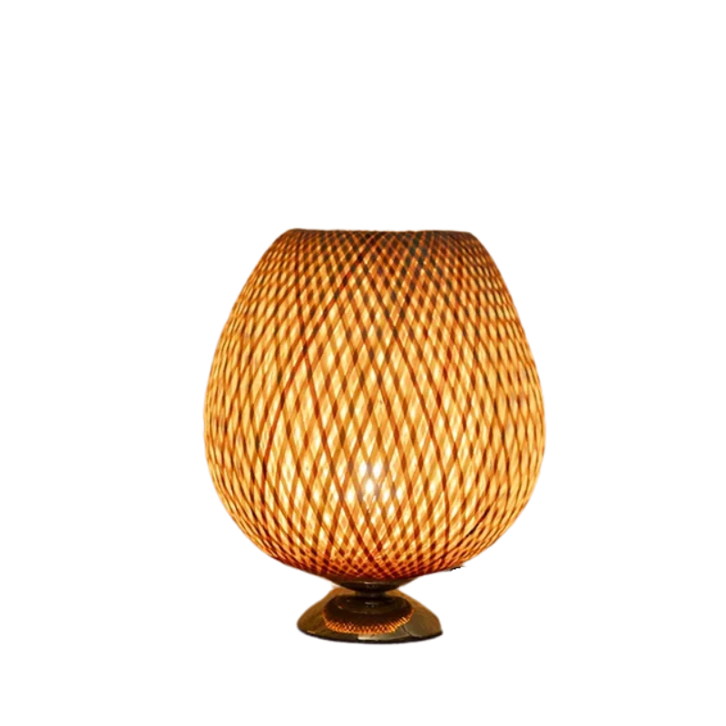 RustiekLicht Vintage Bamboe Tafellamp voor Woonkamer