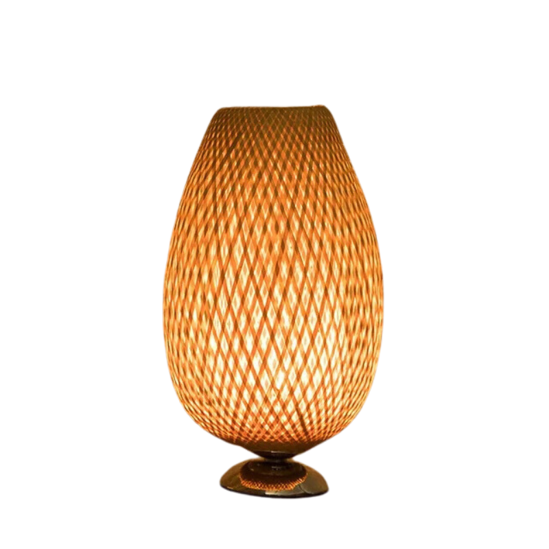 RustiekLicht Vintage Bamboe Tafellamp voor Woonkamer