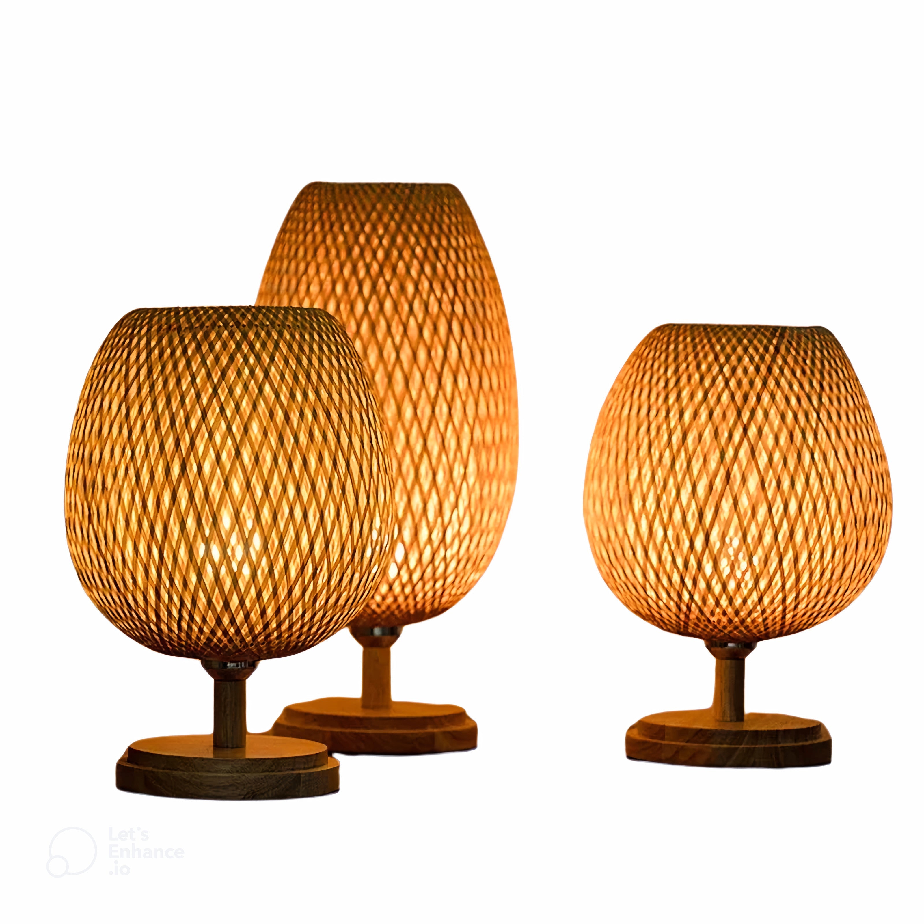 RustiekLicht Vintage Bamboe Tafellamp voor Woonkamer