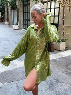 Carello - Oversized Glitter Blouse Voor Dames