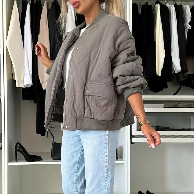 Pasha - Trendy Gevoerd Bomberjack voor Dames - Stijlvol en Comfortabel