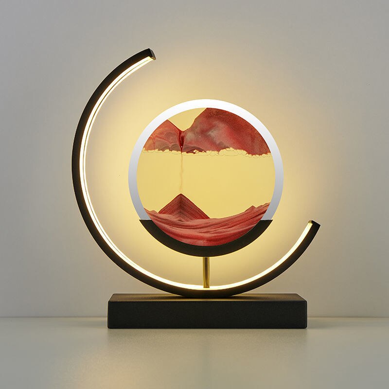 Quicksand Tafellamp Met Draaibaar Dynamisch 3D Zand En Zacht LED Licht Voor Sfeervolle Huisdecoratie En Oogbescherming